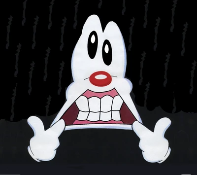 Happy Cartoon Character Expressing Joy