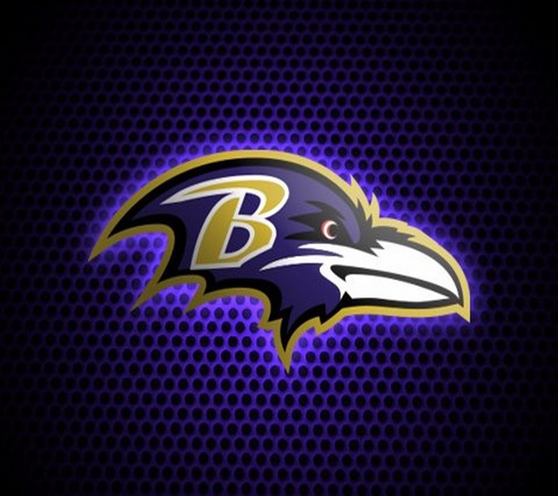 Логотип baltimore ravens на фиолетовом фоне (футбол, nfl, вороны)