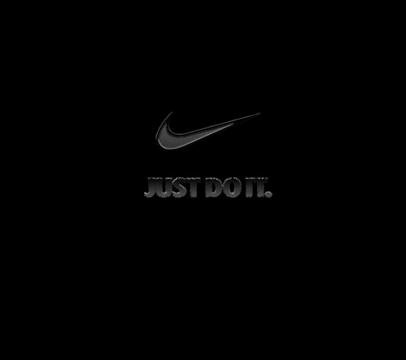 Черный фон с логотипом nike и надписью just do it (fhd, просто сделай это, nike)