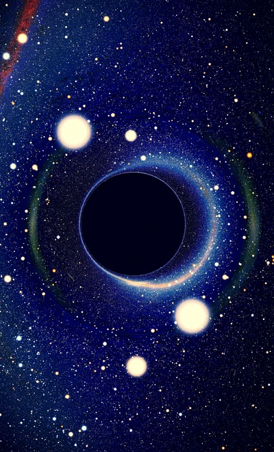 negro, azul, agujero, universo