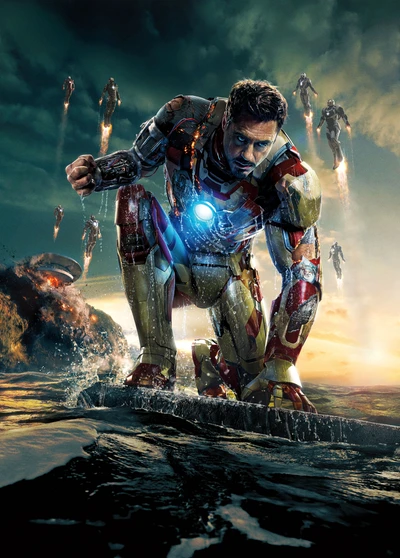 Iron Man en acción: Escena épica de Marvel de los Vengadores