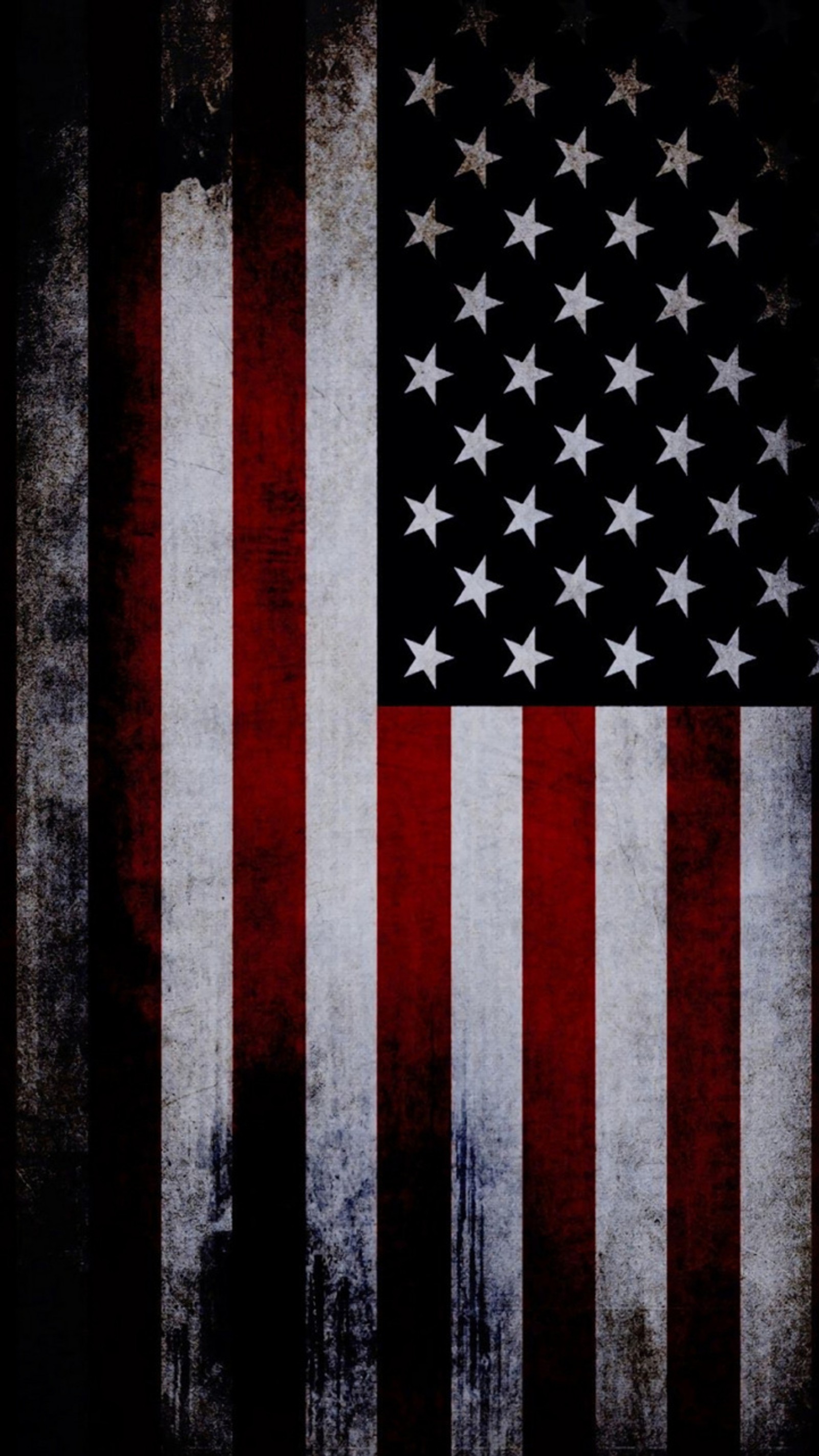 Una imagen de una bandera americana desgastada sobre un fondo negro (américa, low light)