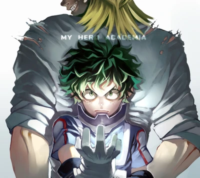 Izuku Midoriya et All Might : Les Héros de l'Académie s'Unissent