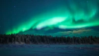 aurora, finland, nature, atmosphere, sky wallpaper