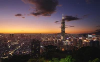 taipei 101, rascacielos, paisaje urbano, ciudad, área urbana