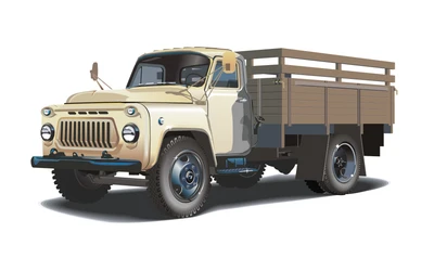 Illustration eines Vintage-Pickup-Trucks in Vektorgrafik