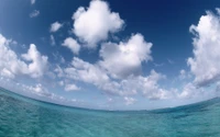 cloud, blue, sea, ocean, wind wave