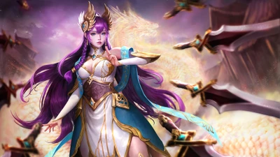 irelia, lol, league of legends, jeu vidéo, épée divine