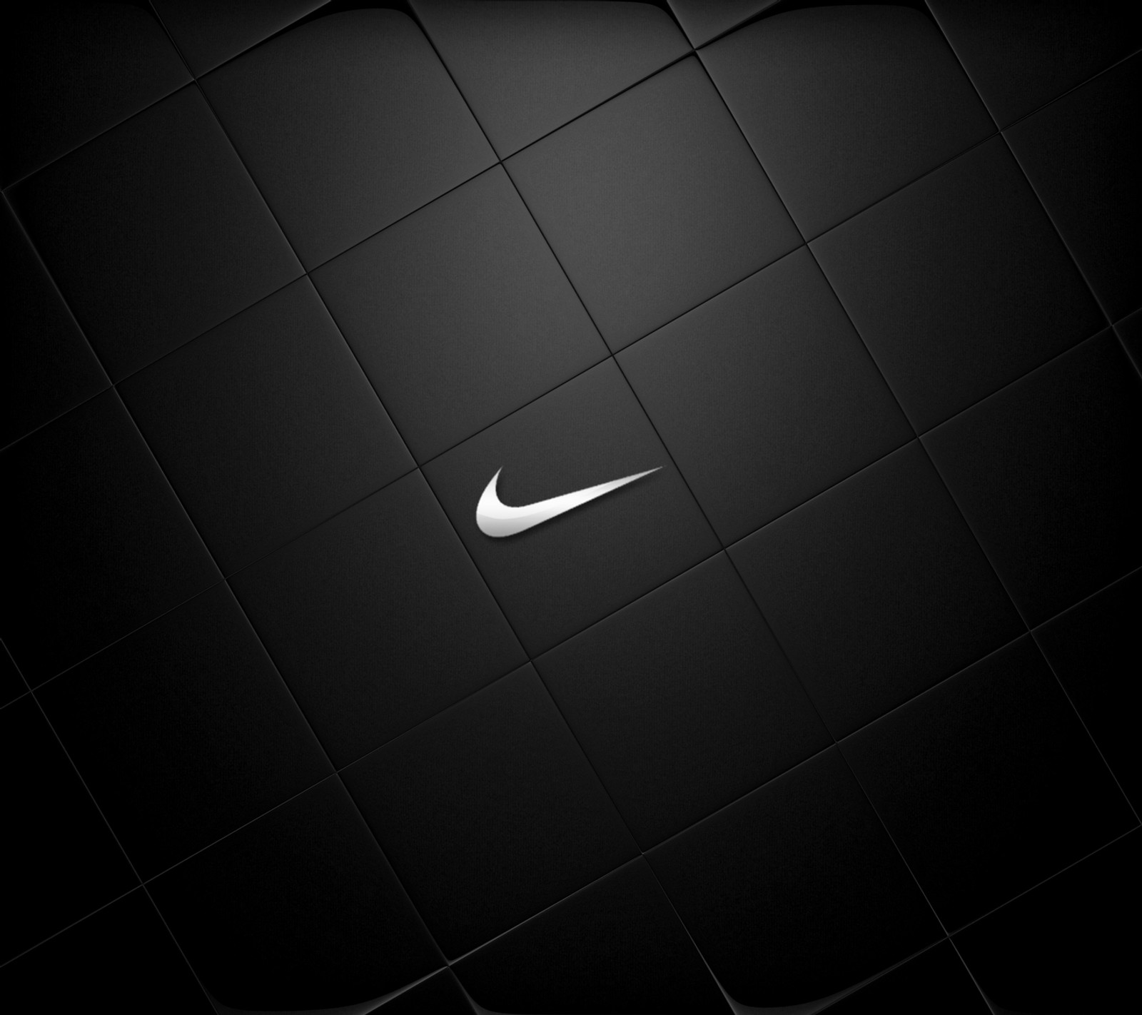 Un primer plano de un logotipo de nike en blanco y negro sobre un fondo negro (logotipo, nike)