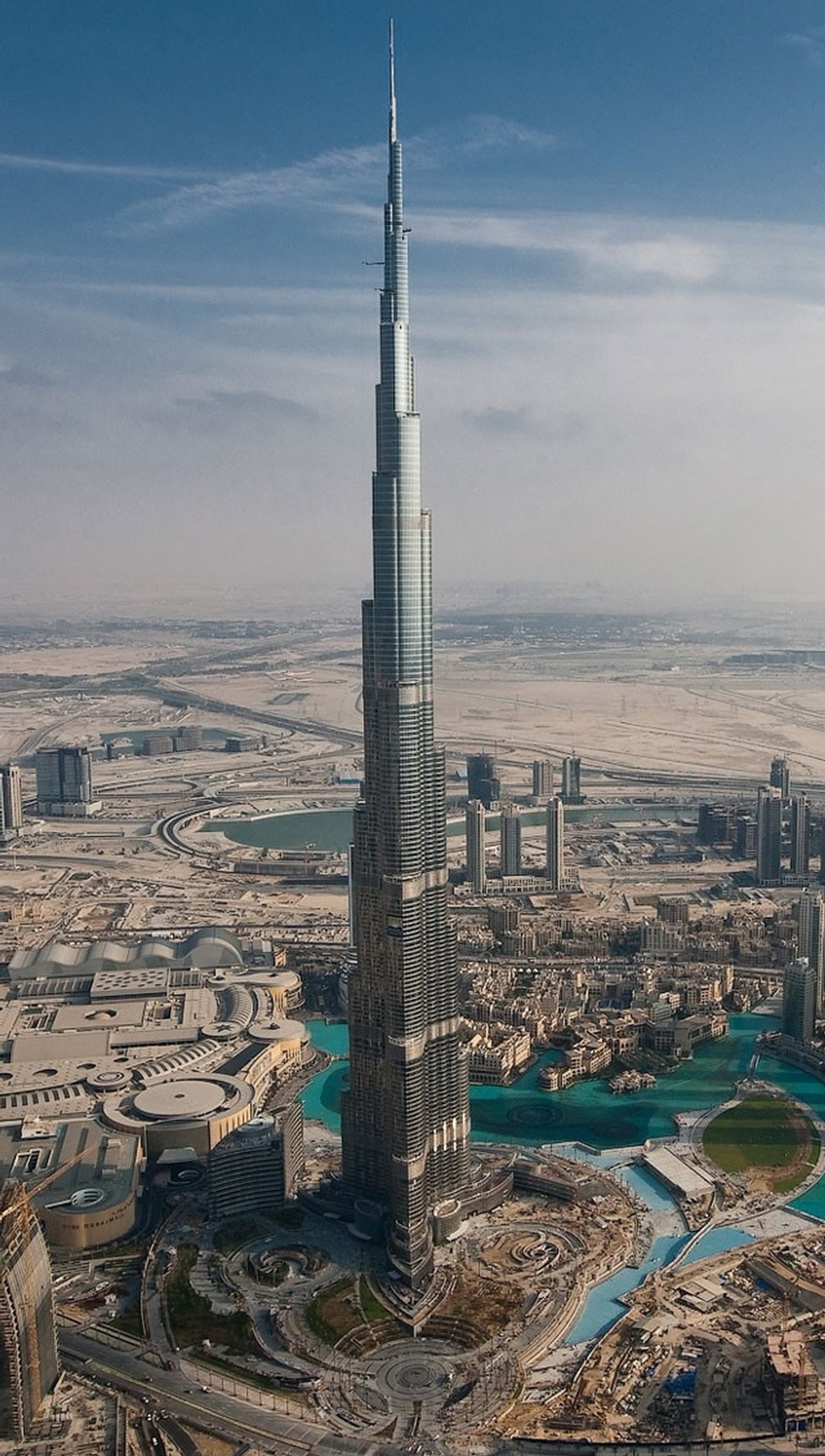 Скачать обои бурдж, burj, дубай, dubai, халифа