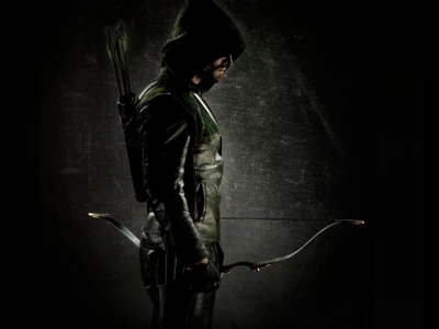 Alone Archer with Green Bow