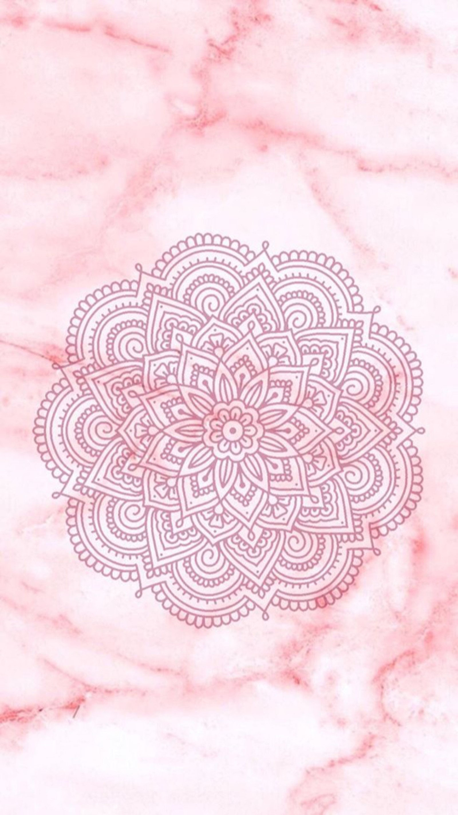 Un fondo de mármol rosa con un diseño de flores blancas y rosas (lindo, diseño, mandala, mármol, rosa)