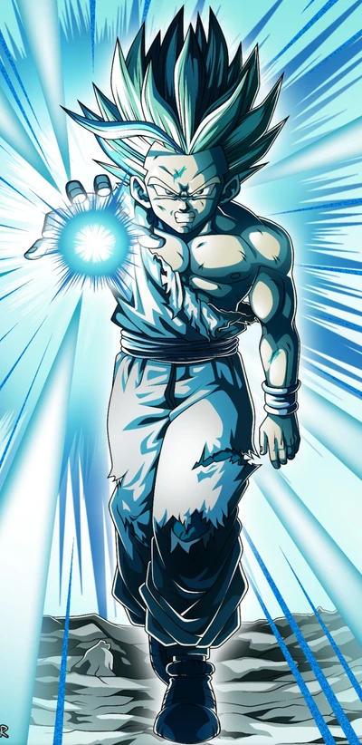 Gohan libère toute sa puissance sous la forme de Super Saiyan 2