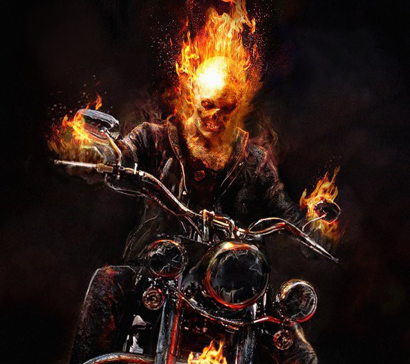 Скачать обои комиксы, призрачный гонщик, ghost rider, marvel, череп