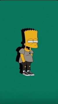 анимированный, simpson bart