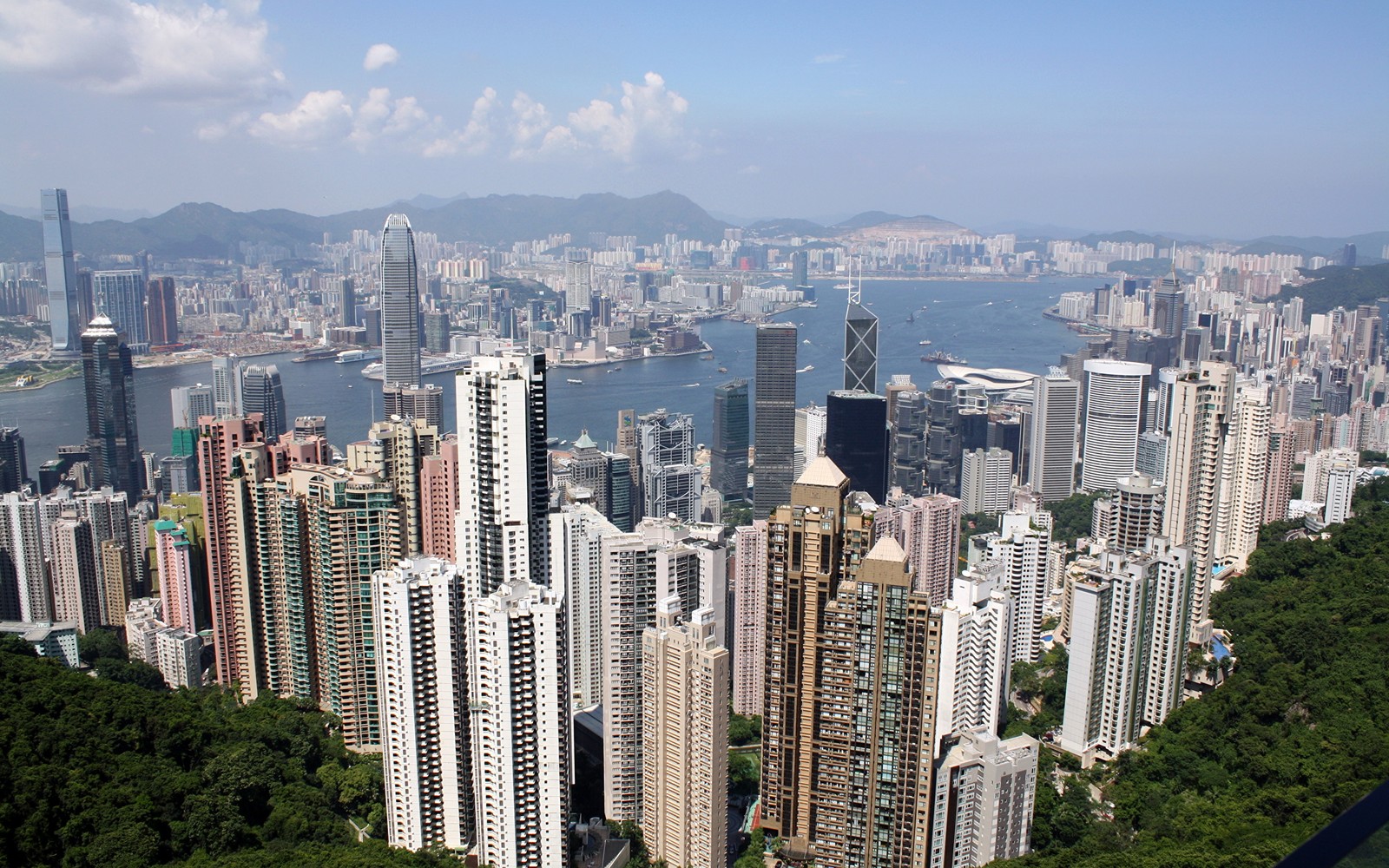 hong kong, victoria harbour, cityscape, city, metropolis wallpaper