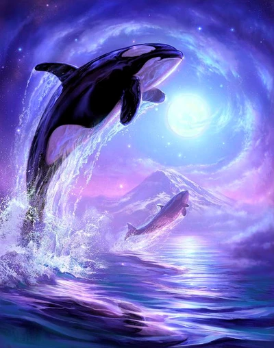 blue, killer whale, ocean, sea, whale