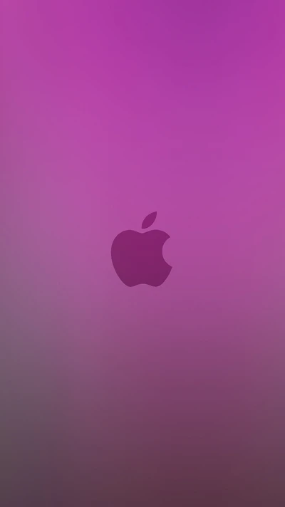 Purple background featuring the Apple logo.