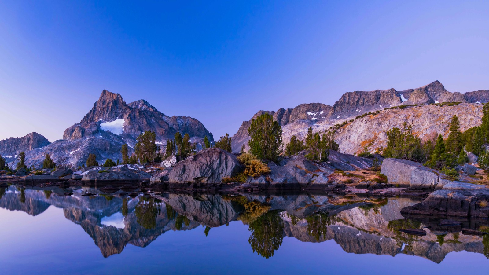 Скачать обои banner peak, thousand island lake, ansel adams wilderness, калифорния, california