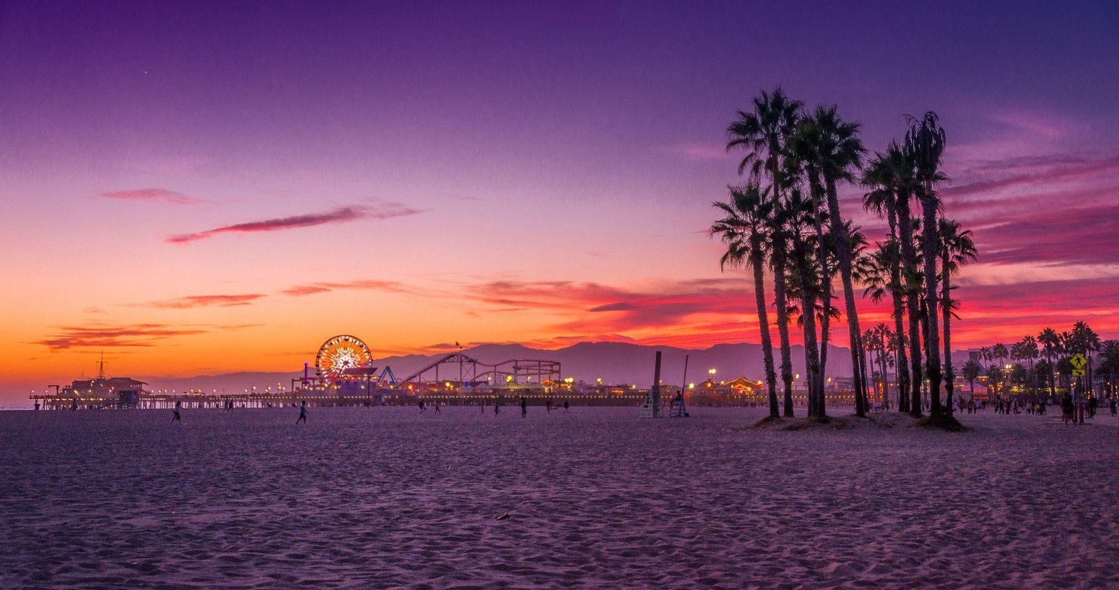 Descargar fondo de pantalla los ángeles, los angeles, resplandor, atardecer, horizonte