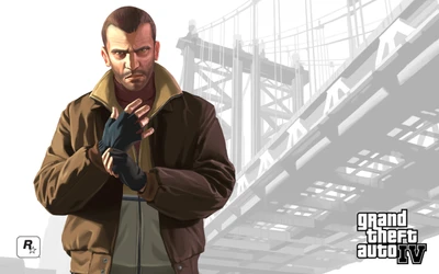 gta iv, нико беллик, niko bellic, верхняя одежда, растительность на лице