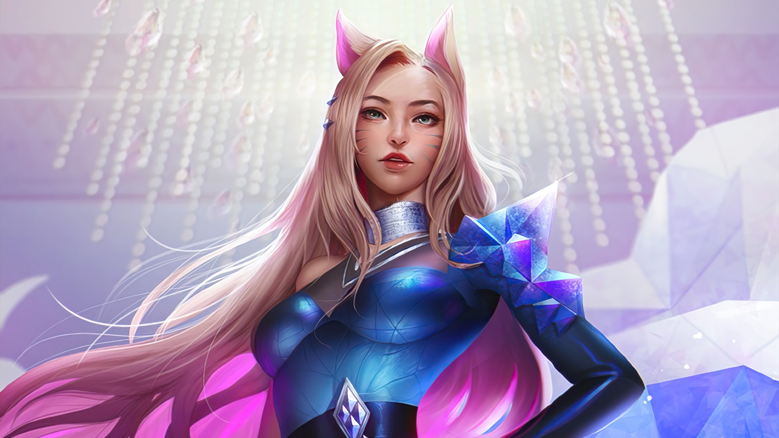 ahri, kda, all out, lol, league of legends wallpaper