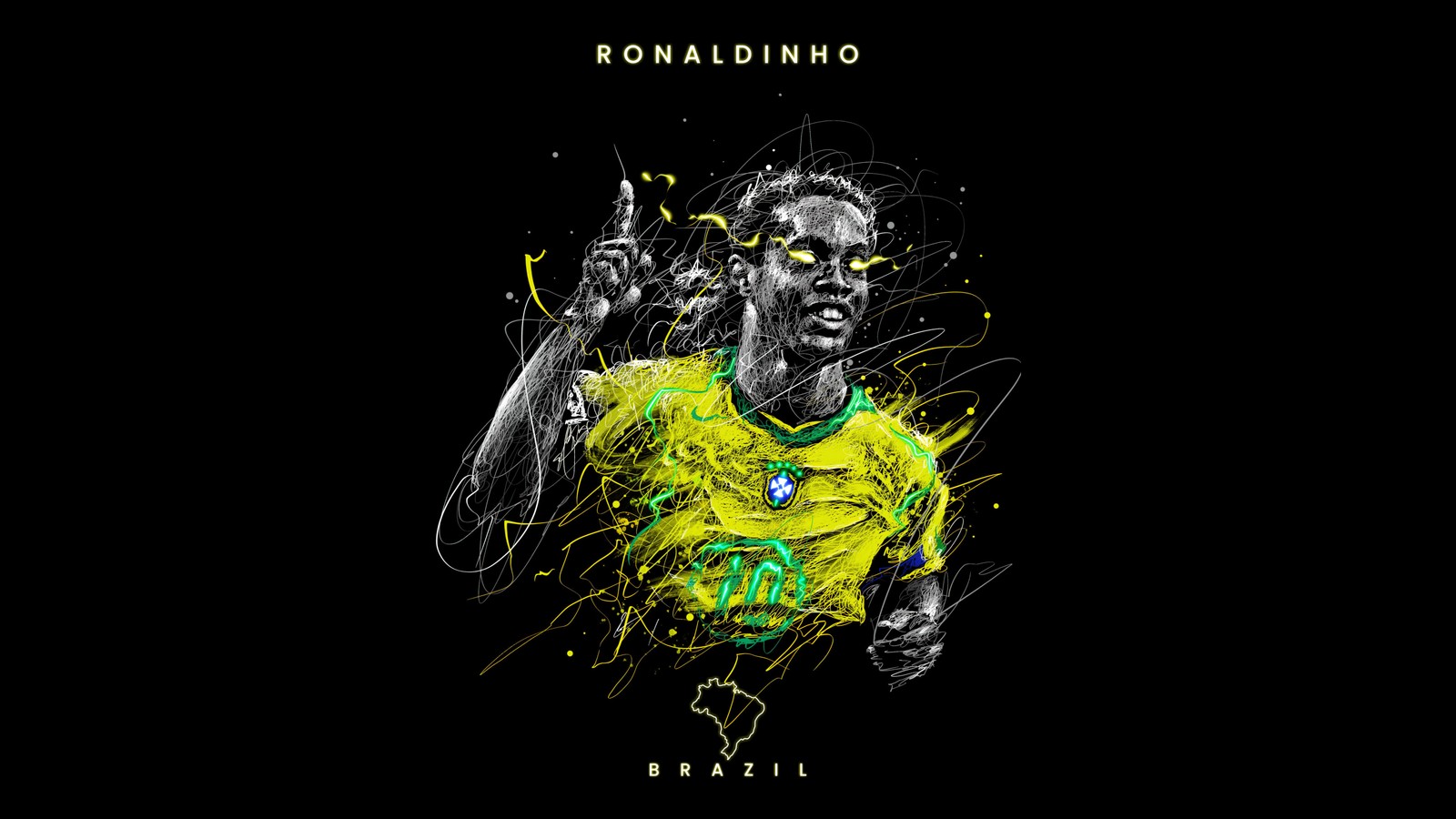 Téléchargez le fond d'écran ronaldinho, amoled, 5k, joueur de football brésilien, arrière plan noir