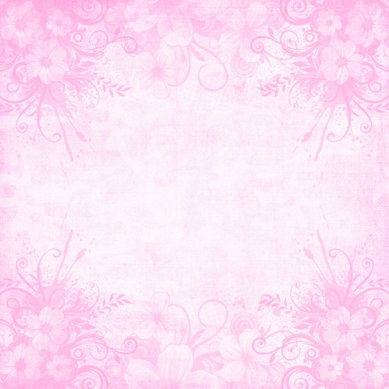 Un fondo rosa con un borde floral y espirales (diseño floral, flor, diseño, rosa, patrón)