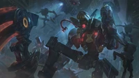 praetorian, fiddlesticks, nouveau, peau, art visuel