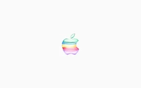 Colorful Apple Logo with Gradient Stripes