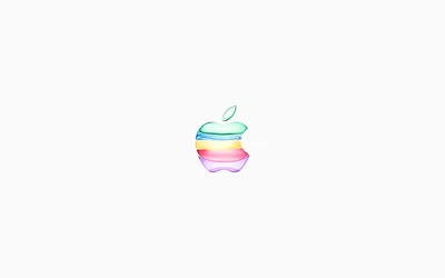 Colorful Apple Logo with Gradient Stripes