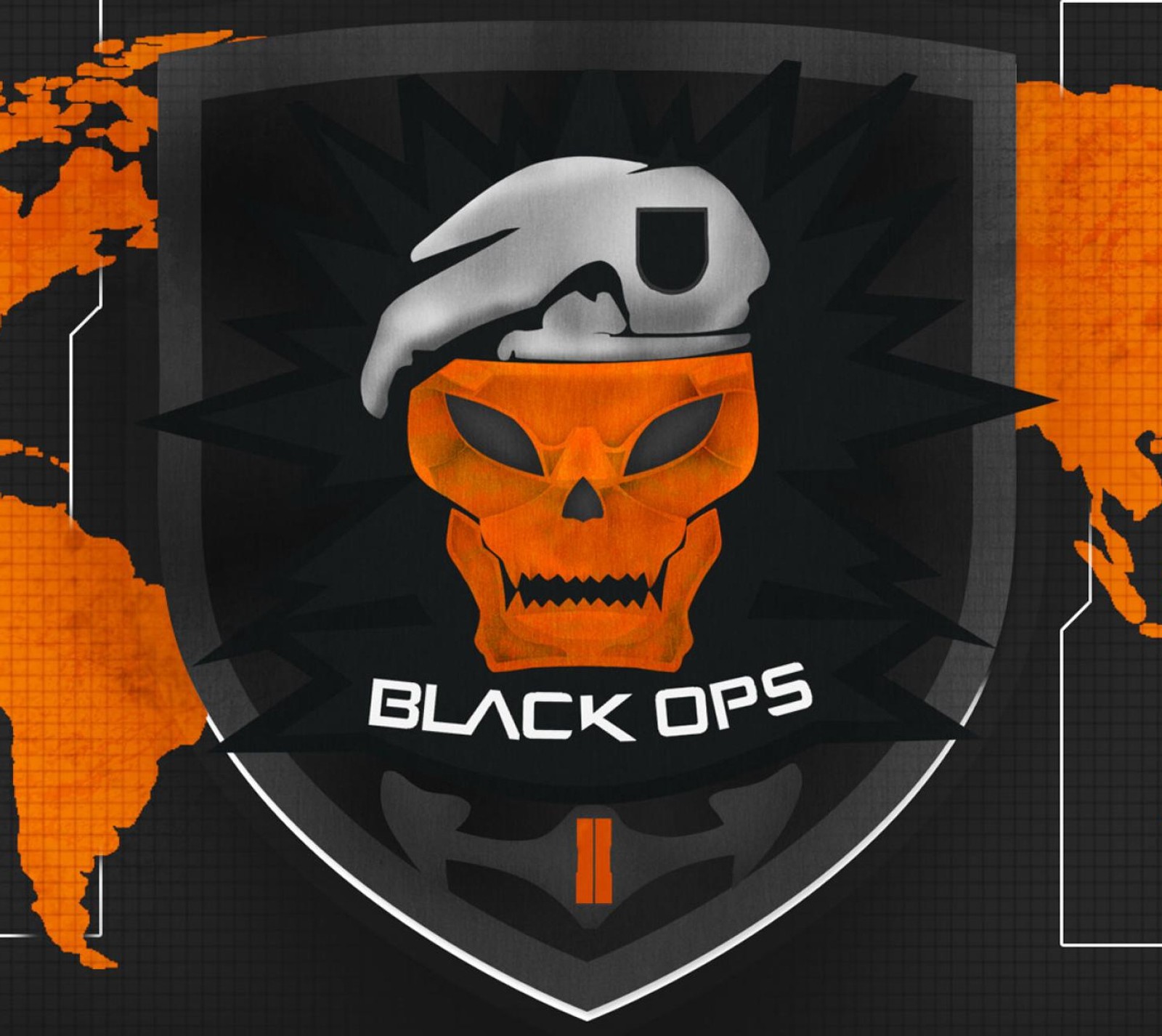 Un primer plano del logo de black ops sobre un fondo negro (insignia, operaciones encubiertas, black ops, black ops 2, call of duty)