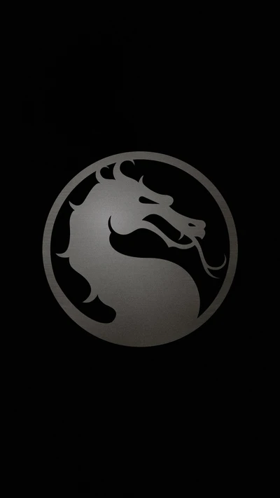 noir, dragon, gris, logo