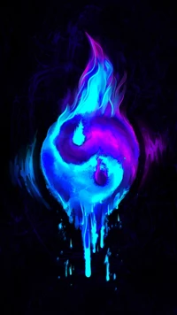 Yin-Yang Dynamique des Flammes et de l'Eau