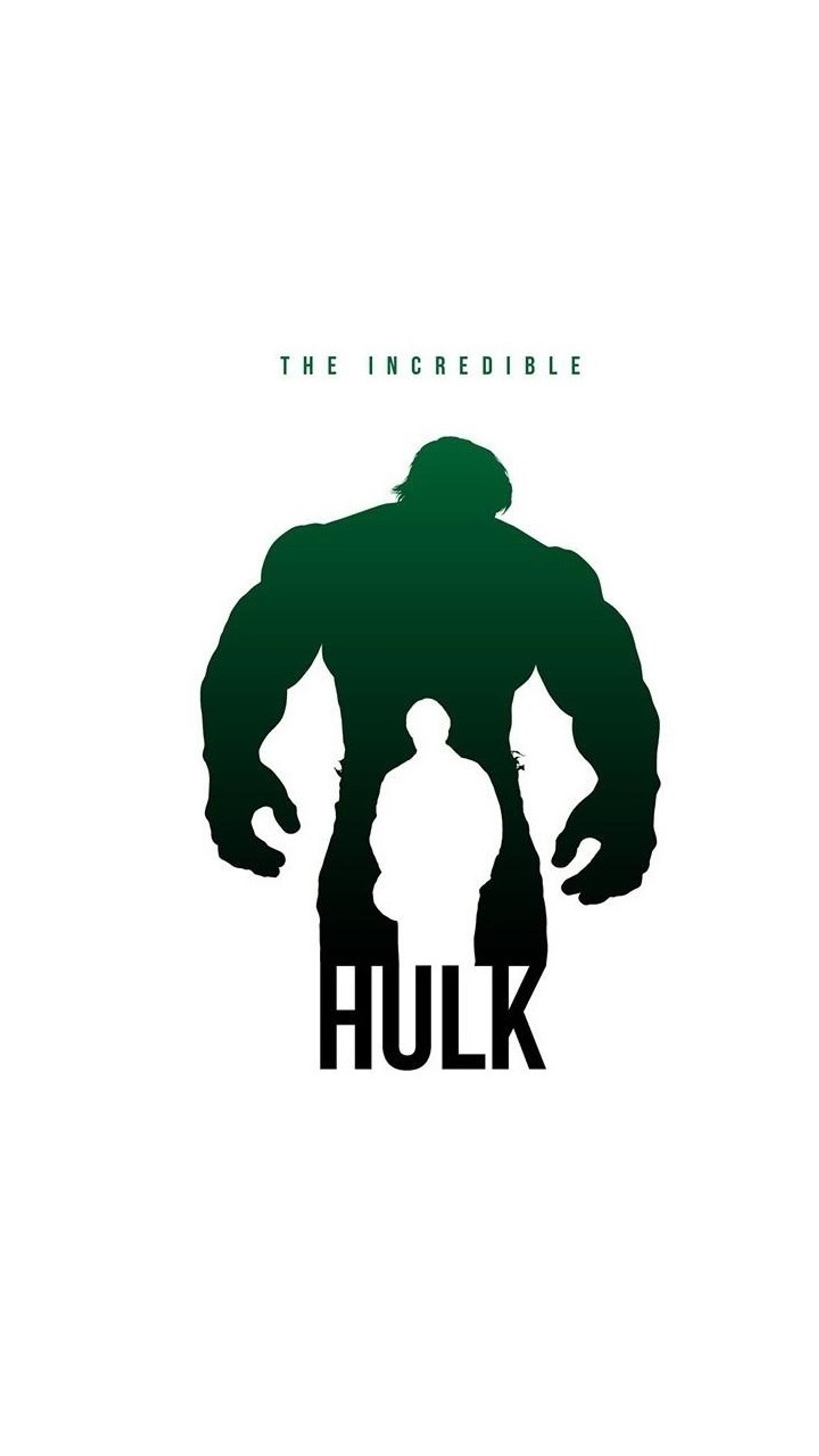 Une affiche du logo de l'incroyable hulk avec la silhouette d'un homme. (hulk, film, super héros)