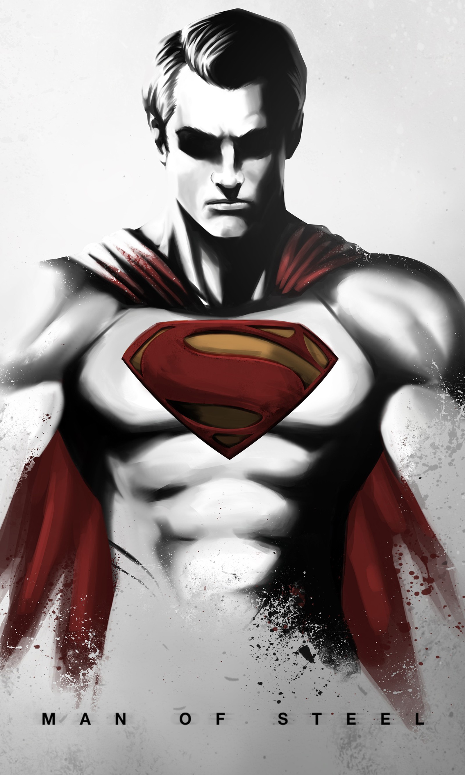 Superman man of steel poster (kunst, batman, fantasie, held, gerechtigkeit)