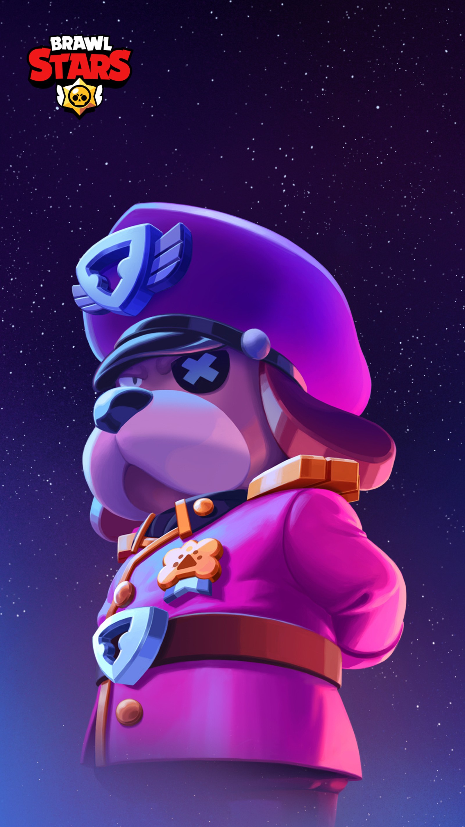 Téléchargez le fond d'écran brawlstars, chien, espace, étoile, thème