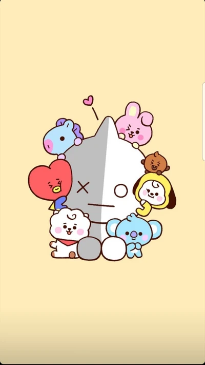 bébé, bt21, bt21 baby, amis de ligne