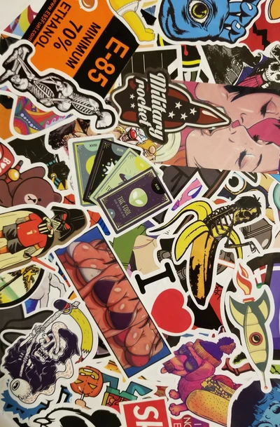 cool, sticker bomb, stickers