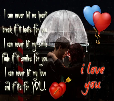 couple, cute, i love you, love, rain