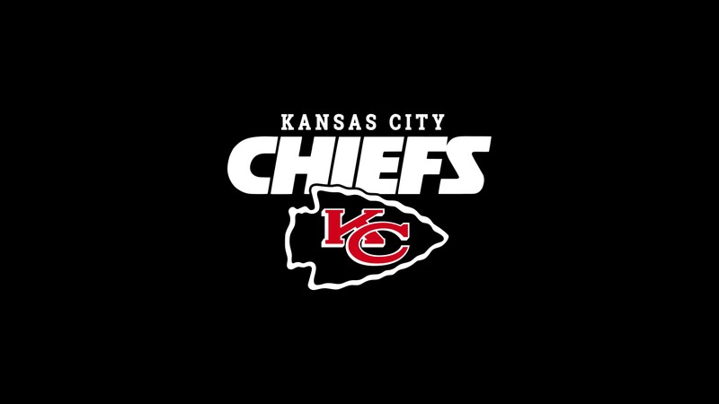 Логотип kansas city chiefs на черном фоне (канзас сити чиз, kansas city chiefs, черный фон, 5k, команда американского футбола)