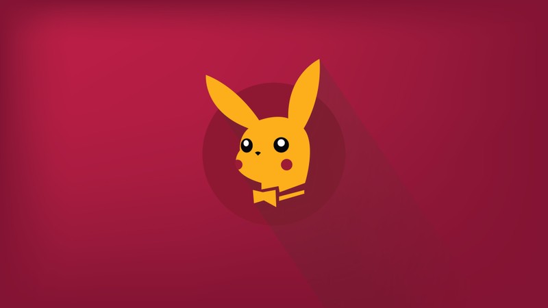 Мультяшный персонаж с длинной тенью на красном фоне (pikachu, мультфильм, желтый, анимация, анимационный мультфильм)