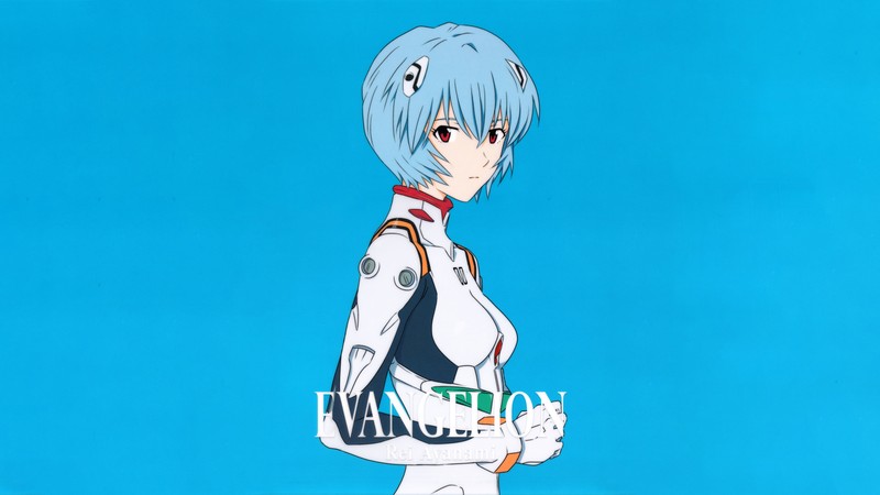 Женщина в белом костюме с синей сумкой (рей аямами, rei ayanami, 12к, 12k, неон генезис евангелион)