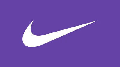 Логотип Nike на фиолетовом фоне – минималистичный дизайн для 4K обоев