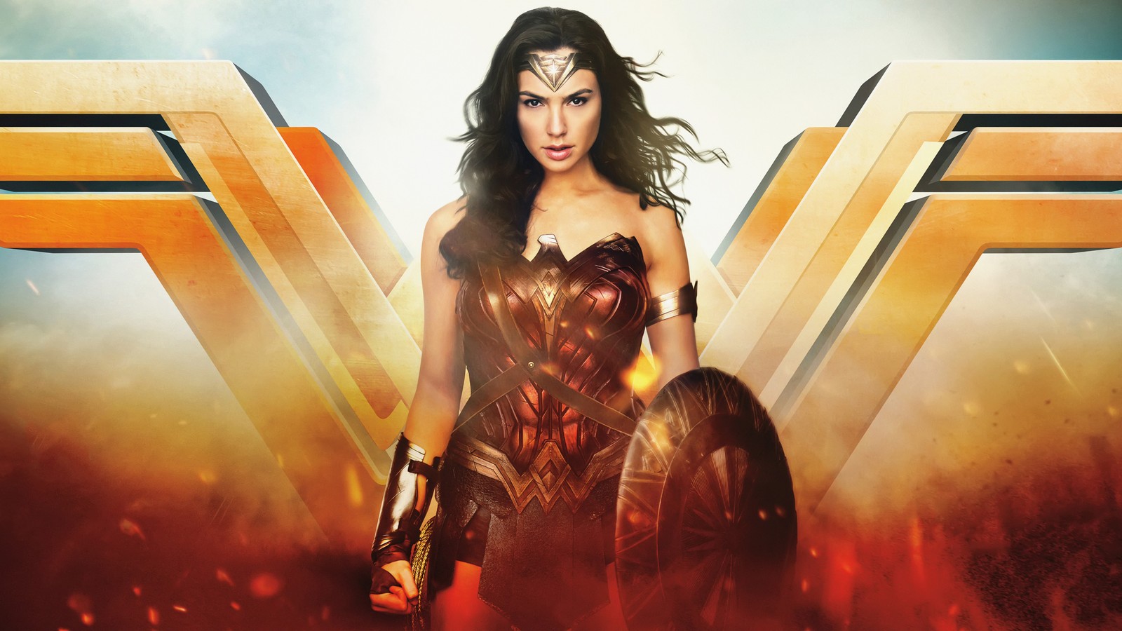 Baixar papel de parede gal gadot, wonder woman, dc comics, arte, látex