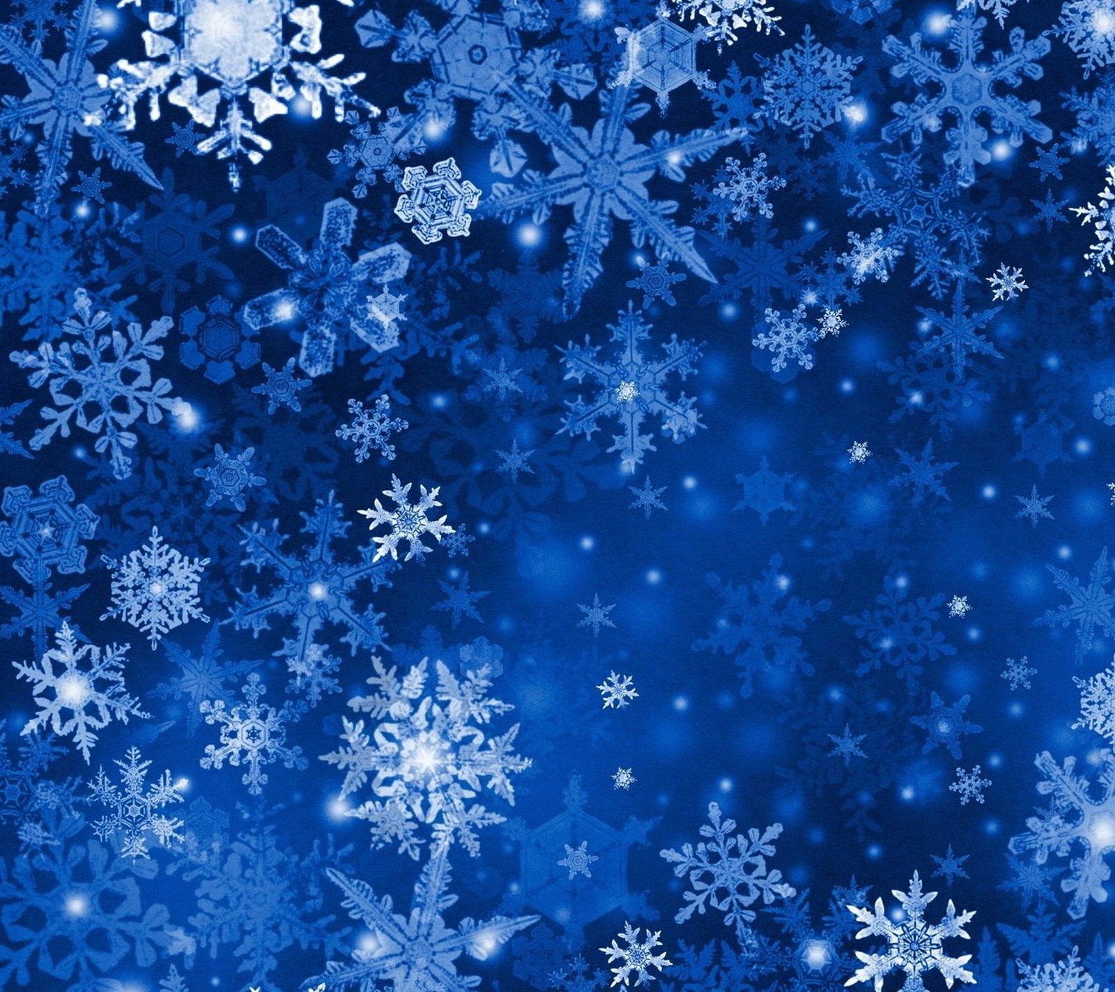 A blue background with snowflakes and stars (merry christmas, pattern, snow, snowflake, winter)