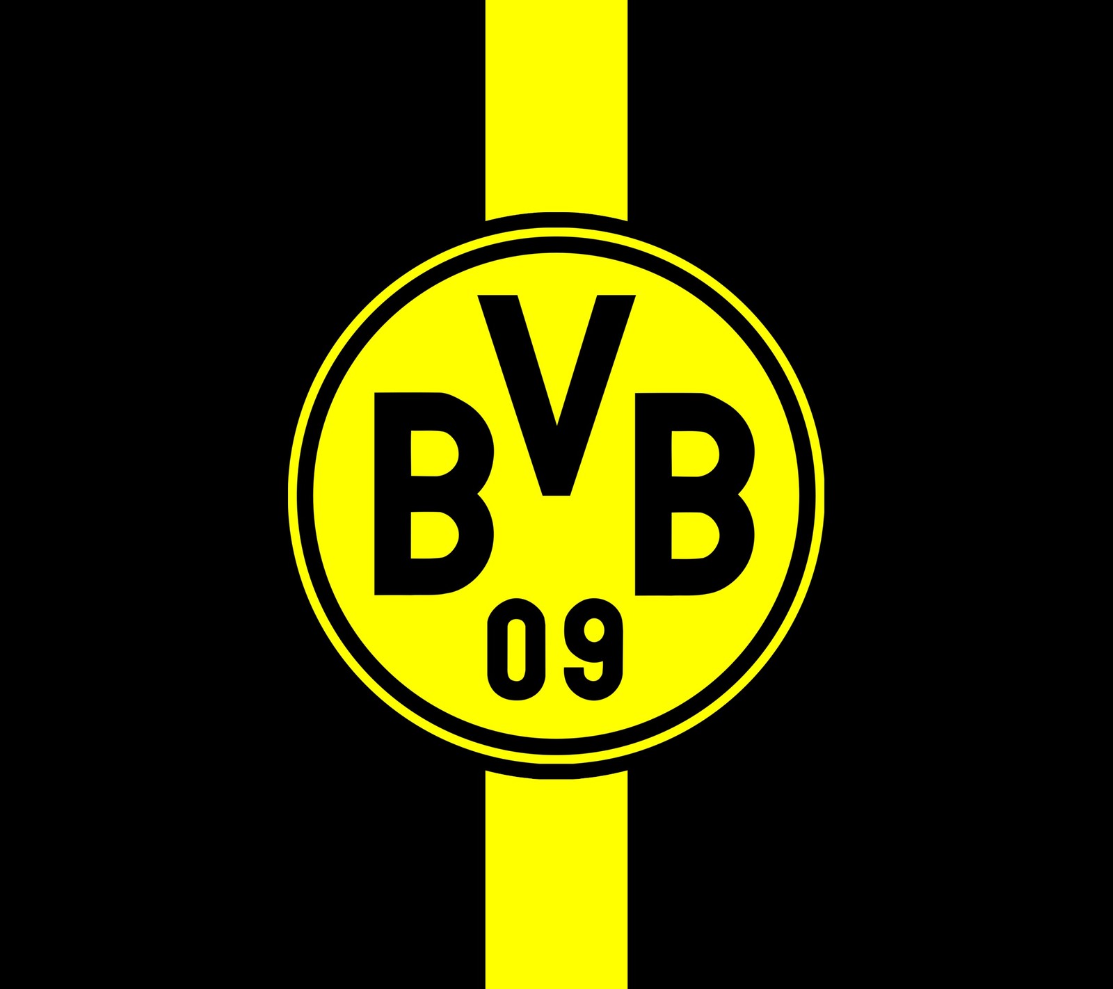 A close up of a yellow and black logo on a black background (borussia, bvb, dortmund, goetze, kuba)