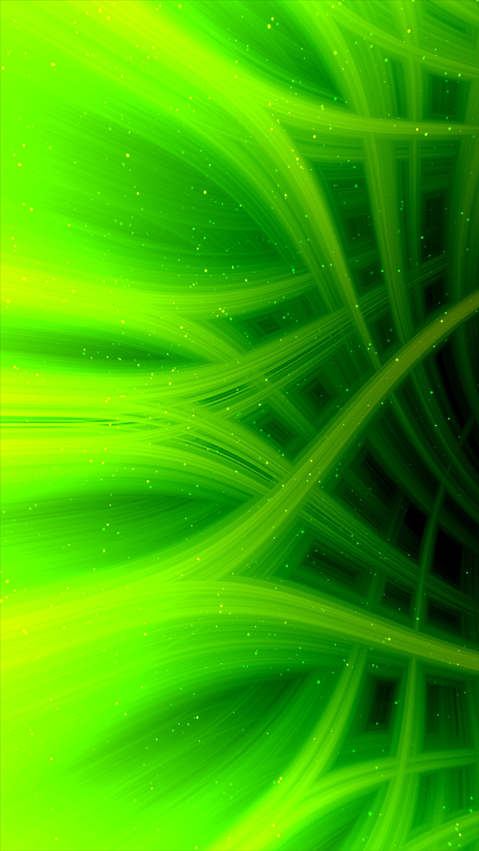 Fondo verde abstracto con un remolino de luz y estrellas (abstracto, curvas, tela, verde, líneas)