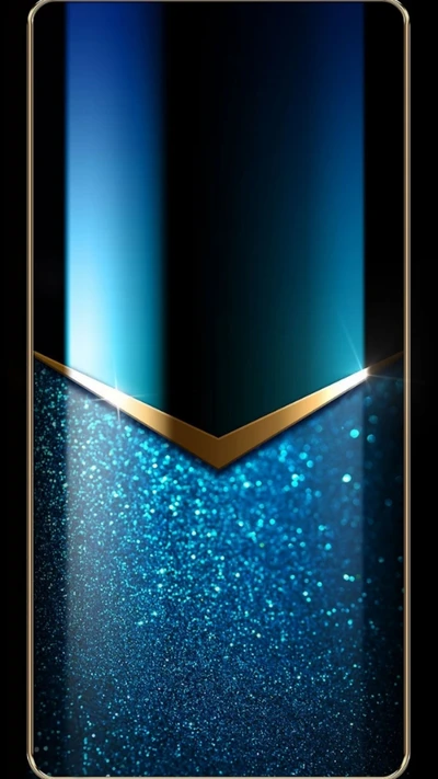 Shiny Blue and Gold Glittering Design