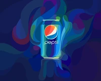 Diseño abstracto vibrante de lata de Pepsi en HD